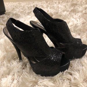 New Black Sequin Steve Madden Heels